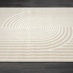 Abani Area Rug for Living Room - Nuevo 2' 6" x 6' Beige Arch Pattern Area Rug, Soft and Durable Living Room Rug, Stain and Fade Resistant, Chic Modern Design, Pet & Kid Friendly