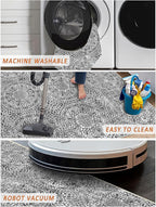 vivorug Runner Rug 2'x7' Machine Washable Non-Slip Runners for Hallways Kitchen Entryway Laundry Room Vintage Medallion Carpet Hallway Runner Grey