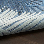 Nourison Home Suncoast Denim 2' x 6' Area Rug - Easy Clean, Non Shedding, Bed Room, Living Room, Dining Room, Kitchen (6' Runner)