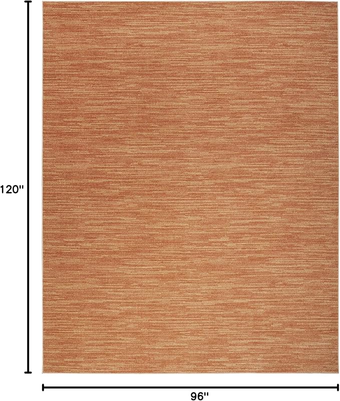 Nourison Home Nourison Essentials Rust 8' x 10' Area Rug - Easy Clean, Non Shedding, Bed Room, Living Room, Dining Room, Kitchen (8' x 10')