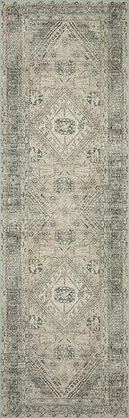 Loloi Magnolia Home by Joanna Gaines Sinclair Collection SIN-04 Natural/Sage 2'-3" x 11'-6", .25" Pile Height, Machine Washable, Runner Rug