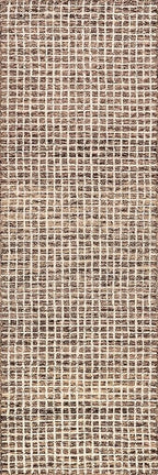 Rugs USA Melrose Brown/Ivory, 2'6" x 14', Handmade, Wool & Cotton, Soft and Cozy, High Traffic, Stain Resistant, Easy Clean, Durable Runner for Bedroom, Living Room, Dining Space, Den, Entryway
