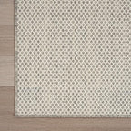 Nourison Home Courtyard Ivory Silver 8' x 10' Area Rug - Easy Clean, Non Shedding, Bed Room, Living Room, Dining Room, Kitchen (8' x 10')