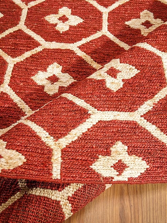 Rugsotic Carpets Hand Woven Flat Weave Kilim Wool 8'x10' Area Rug Solid Gold D00111