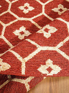 Rugsotic Carpets Hand Woven Flat Weave Kilim Wool 8'x10' Area Rug Solid Gold D00111