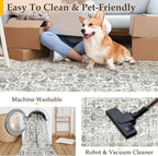 Black Area Rug 3x4 Office Entryway Rug Machine Washable Kitchen Vintage Distressed Non Slip Carpet Indoor Retro Floral Accent Throw Door Mat for Bathroom Bedroom Dining Living Room