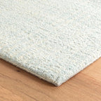 Dash and Albert Crosshatch Wool Area Rug - 2.5' x 8' Runner Sky Blue Solid Hand Micro Hooked Accent Rug - Durable, High Traffic Areas Bedroom, Hallway, Stairs