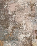 Arbosofe Modern Abstract Rug for Living Room, 8'x10' Washable Area Rug with Non-Slip Backing & Short Pile, Large Carpet with Abstract Pattern for Living Room Bedroom and Dining Floor Carpet Brown
