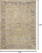 Loloi Magnolia Home by Joanna Gaines Millie Collection MIE-03 Gold/Charcoal 9'-6" x 13'-1", .25" Pile Height, Area Rug