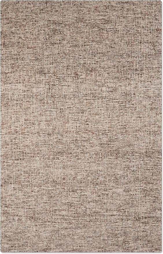 Rugsotic Carpets Hand Tufted Wool ECO-Friendly Area Rugs - 8'x10', Rectangle Shape, Beige & Brown, Solid Plain Design, High Pile Thick Handmade Area Rugs for Living Room, Bed Room (KWC111)
