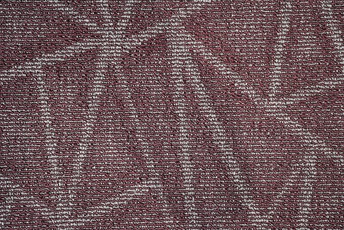 Furnish my Place Geometrical Pattern Indoor/Outdoor Refine Burgundy Abstract Area Rug, Home Decor Mat, Contemporary Rug for Living Room, Made in USA -3' x 5' Rectangle