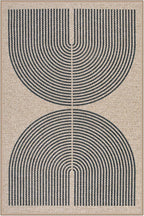 Lahome Rainbow Easy Jute Rug, 2x3 Farmhouse Kitchen Rugs Non Slip Washable Entryway Rug, Neutral Non Slip Non Shedding Low Pile Indoor Outdoor Door Mats for Porch Foyer