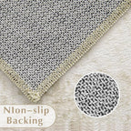 Runner Rug 2x6 Entryway Rug - Machine Washable Vintage Boho Area Rug Non-Slip Kitchen Runner Soft Stain Resistant Runners for Hallways Entryway Laundry Kitchen Bathroom Bedroom(Ivory, 2'x6')