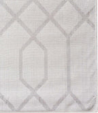 Unique Loom Marilyn Monroe Glam Collection Area Rug - Trellis (7' 10" Square, White Silver/ Silver)