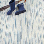 Dash & Albert Elwood Blue Machine Washable Rug, Runner-2.5 X 8 Feet, Blue Stripe Pattern - Premium Luxury Hotel Quality Soft Breathable Hypoallergenic Machine Washable Easy Care All Season