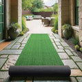 Ottomanson Artificial Grass Turf 22" x 18' Indoor Outdoor Faux Grass Rug with Drainage Holes, Customizable with Extra Long Size Options, Perfect for Patio Lawn Balcony Weddings Photoshoot Backdrop