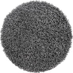 Unique Loom Davos Shag Collection Area Rug - Solid (2' Round, Peppercorn)