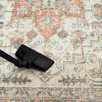 Keen Home Design 2x10 Rug - Machine Washable Runner Rug with Non-Slip Backing, Ideal for Hallway, Entryway, Kitchen, Laundry Room - Vintage, Easy Clean, Durable, Low Pile - (2'6" x 10')