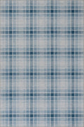 Dash & Albert Andri Plaid Blue Machine Washable Rug, 6 X 9 Feet, Blue/White Plaid Pattern