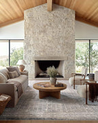 Loloi Amber Lewis Alie Collection ALE-04 Sky/Stone 2'-7'' x 10'-0'', .13'' Pile Height, Runner Rug