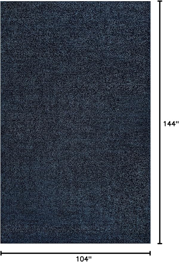 JONATHAN Y Haze Solid Low-Pile Navy Indoor Area Rug 9x12, Coastal,Bohemian,Minimalist,Classic, Easy-Cleaning for Living Room,Bedroom,Kitchen,Pet Friendly,Non-Shedding (SEU100C-9)