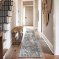 Rugshop Abstract Marble Shag Runner Rug Blue 2' 3" x 12' Great for Long Hallways, Open Entryways, or Galley Kitchens