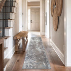Rugshop Abstract Marble Shag Runner Rug Blue 2' 3" x 12' Great for Long Hallways, Open Entryways, or Galley Kitchens