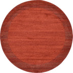 Rugs.com Angelica Collection Rug – 6 Ft Round Terracotta Medium Rug Perfect for Kitchens, Dining Rooms