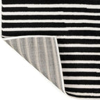 JONATHAN Y Hallie High-Low Curve Black/White 3x5 Indoor Area Rug, Minimalist Geometric, Modern, Non-Shedding, Stain Resistant for Bedroom, Living Room, Kitchen (SCN100F-3)