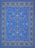 Unique Loom Sialk Hill Collection Area Rug - Washington (9' 10" x 13' 1" Rectangle Dark Blue/Black)