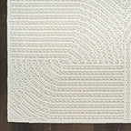 Nourison Home Textured Home Ivory 3'11" x 5'11" Area Rug - Easy Clean, Non Shedding, Bed Room, Living Room, Dining Room, Kitchen (4' x 6')