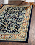 Unique Loom Sialk Hill Collection Area Rug - Washington (7' 10" x 10' Rectangle Navy Blue/Cream)