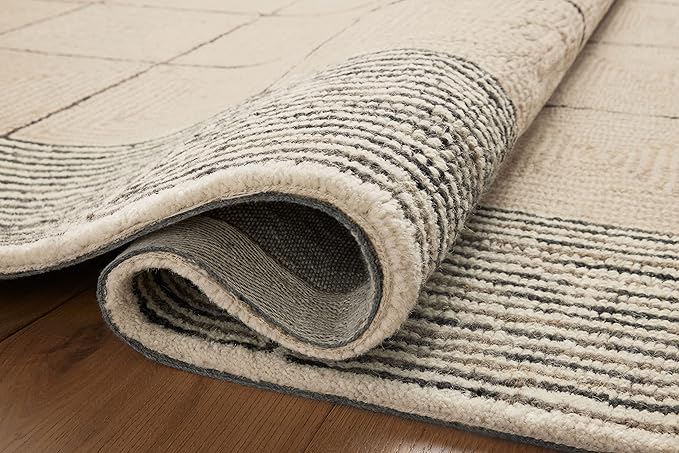 Loloi Chris Loves Julia Francis Collection FRA-02 Cream/Black 3'-6" x 5'-6" Accent Rug
