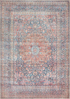 Bloom Rugs Washable Non-Slip 8' x 10' Rug - Multicolor Traditional Medallion Area Rug for Living Room, Bedroom, Dining Room, and Kitchen - Exact Size: 8' x 10'