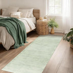 Modern Abstract Neutral Green Kitchen Rugs Non Slip Washable Low Pile Bedside Rug Runners 2x6 Sage Green Floor Covering Carpet for Bathroom Laundry Room 2 x 6