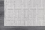 Micro Loop Indoor Rug White 9x12 Boho Geometric Neutral Area Rugs for Living Room Soft Luxury Modern Low and High Pile Durable Stain Resistant Non-Shedding Indoor Area Carpet 9 x 12