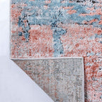 Rugs.com Leipzig Collection Runner Rug – 10 Ft Runner Multi Low-Pile Rug Perfect for Hallways, Entryways