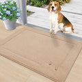 BEQHAUSE Dog Door Mat for Muddy Paws 24"x36" Dirt Trapper Absorbent Doormat Non Slip Entryway Rugs Washable Stain Resistant Welcome Floor Mat Soft Low-Profile for Front Back Door, Beige
