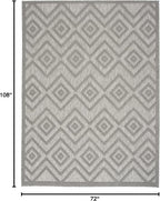 Nourison Home Versatile Silver Grey 6' x 9' Area Rug - Easy Clean, Non Shedding, Bed Room, Living Room, Dining Room, Kitchen (6' x 9')