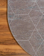 Unique Loom Trellis Frieze Collection Area Rug - Geometric (4' x 6' Oval, Blue Multi/ Ivory)