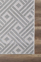 Abani Modern Grey Geometric Striped Chevron 7'9" X 10'2" Area Rug Rugs Nova Collection - Eclectic Pattern Accent Rug