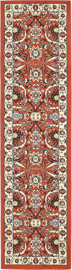 Unique Loom Espahan Collection Area Rug - Cape Cod (2' 2" x 8' 2" Runner, Terracotta/ Black)