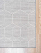 Rugs.com Lattice Trellis Collection Rug – 10 Ft Runner Gray Low-Pile Rug Perfect for Hallways, Entryways