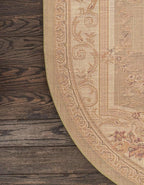 Unique Loom Versailles Collection Traditional Classic Floral Motif Area Rug (5' 0 x 8' 0 Oval, Green/Ivory)