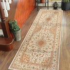 COMSLE Boho Runner Rug, 2' x 5' Washable Rugs for Hallway Faux Wool Small Kitchen Area Rug Distressed Throw Rug Non-Slip Laundry Room Rug Carpet Runner for Entryway Indoor Bedroom