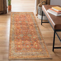 Bloom Rugs Washable Non-Slip 12 ft Runner - Terracotta/Mustard Traditional Runner for Entryway, Hallway, Bathroom, and Kitchen - Exact Size: 2.5' x 12'