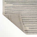 JONATHAN Y Khalil Modern Berber Stripe Cream/Gray Indoor Area Rug, 4x6, Contemporary, Bohemian, Easy-Cleaning for Living Room, Bedroom, Kitchen, Pet Friendly, Non-Shedding (MOH207C-4)