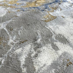 LUXE WEAVERS Marble Collection Blue Area Rug 2x3 Modern Abstract Swirl Design Non-Shedding Carpet