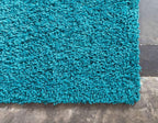 Unique Loom Solid Shag Collection Area Rug (8' x 11' Rectangle, Deep Aqua Blue)