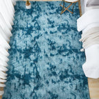 Andency Soft Area Rugs for Living Room Bedroom, 3x5 Non-Slip Fluffy Shag Carpet, Indoor Floor Fuzzy Shaggy Living Room Plush Rug for Kids Dorm Nursery Home Decor Aesthetic, Tie-Dyed Navy Blue